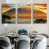 3pcs Sunset & Mountain View Canvas Framed 50x70cm- High Quality Print 100% Australian Made Wall Canvas Ready to Hang