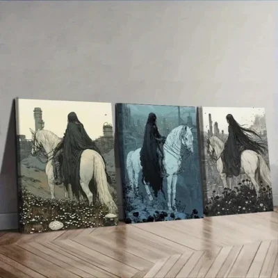 3pcs Lady Liberty Wall Art Set Canvas Framed 50x70cm - High Quality Print 100% Australian Made Wall Canvas Ready to Hang