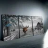 3pcs Highland Cow Wall Art Set Canvas Framed 50x70cm - High Quality Print 100% Australian Made Wall Canvas Ready to Hang