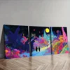 3pcs Strange Place (5) Wall Art Set Canvas Framed 50x70cm - High Quality Print 100% Australian Made Wall Canvas Ready to Hang