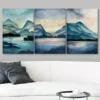 3pcs Abstract Mountain Canvas Framed 50x70cm- High Quality Print 100% Australian Made Wall Canvas Ready to Hang - Image 3