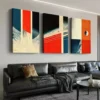 3pcs Modern Abstract Geometric Graphic universe Wall Art Set Canvas Framed 40x60cm - High Quality Print 100% Australian Made Wall Canvas Ready to Hang - Image 3