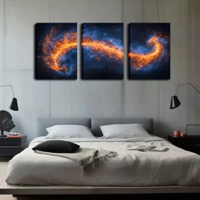 3pcs Shocking, Vast Galaxy Wall Art Set Canvas Framed 40x60cm - High Quality Print 100% Australian Made Wall Canvas Ready to Hang