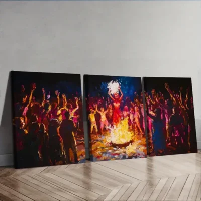 3pcs Luxurious, Opera Performance Wall Art Set Canvas Framed 40x60cm - High Quality Print 100% Australian Made Wall Canvas Ready to Hang