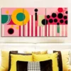 3pcs Line collages Painting Wall Art Set Canvas Framed 50x70cm - High Quality Print 100% Australian Made Wall Canvas Ready to Hang - Image 2