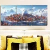 3pcs Snow-capped island (1) Wall Art Set Canvas Framed 40x60cm - High Quality Print 100% Australian Made Wall Canvas Ready to Hang - Image 3