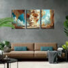 3pcs surreal Triptych Canvas Framed 50x70cm- High Quality Print 100% Australian Made Wall Canvas Ready to Hang - Image 2