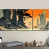3pcs Strange Planet (4), Wall Art Set Canvas Framed 40x60cm - High Quality Print 100% Australian Made Wall Canvas Ready to Hang - Image 2