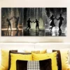 3pcs Walk in the rain Couple Wall Art Set Canvas Framed 40x60cm - High Quality Print 100% Australian Made Wall Canvas Ready to Hang - Image 2