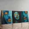 3pcs Forest demon (7) Wall Art Set Canvas Framed 50x70cm - High Quality Print 100% Australian Made Wall Canvas Ready to Hang