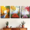 3pcs Forest Scenery, Dream Minimalist painting Wall Art Set Canvas Framed 40x60cm - High Quality Print 100% Australian Made Wall Canvas Ready to Hang - Image 3