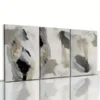 3pcs Black Beige Grey Art Canvas Framed 50x70cm- High Quality Print 100% Australian Made Wall Canvas Ready to Hang