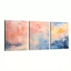 3pcs Modern Abstract Pink Wall Art Set Canvas Framed 50x70cm - High Quality Print 100% Australian Made Wall Canvas Ready to Hang