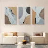 3pcs Abstract Art Prints, Modern Vintage Style Canvas Framed 50x70cm- High Quality Print 100% Australian Made Wall Canvas Ready to Hang - Image 3