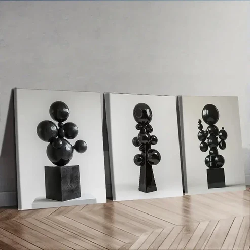 3pcs Many floating spheres Wall Art Canvas Unframed/Framed Wall Art Set Canvas Framed 50x70cm – High Quality Print 100% Australian Made Wall Canvas Ready to Hang