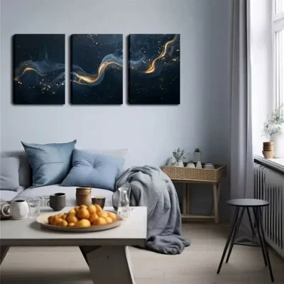 3pcs Galaxies In The Universe Wall Art Set Canvas Framed 40x60cm - High Quality Print 100% Australian Made Wall Canvas Ready to Hang