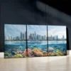 3pcs Ocean City Scene Canvas Framed 50x70cm- High Quality Print 100% Australian Made Wall Canvas Ready to Hang - Image 2