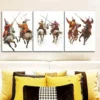 3pcs The man on the horse Wall Art Set Canvas Framed 50x70cm - High Quality Print 100% Australian Made Wall Canvas Ready to Hang - Image 2