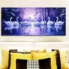 3pcs Featuring a Group of Swans on a Lake Wall Art Set Canvas Framed 40x60cm - High Quality Print 100% Australian Made Wall Canvas Ready to Hang - Image 2