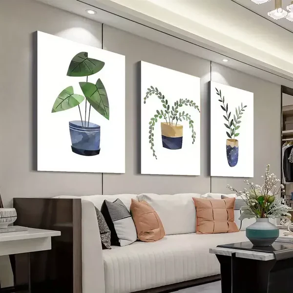 3pcs Cactus & Succulent Potted Canvas Framed 50x70cm- High Quality Print 100% Australian Made Wall Canvas Ready to Hang