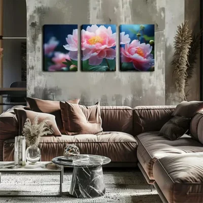 3pcs Small Mountain Stream Wall Art Set Canvas Framed 40x60cm - High Quality Print 100% Australian Made Wall Canvas Ready to Hang