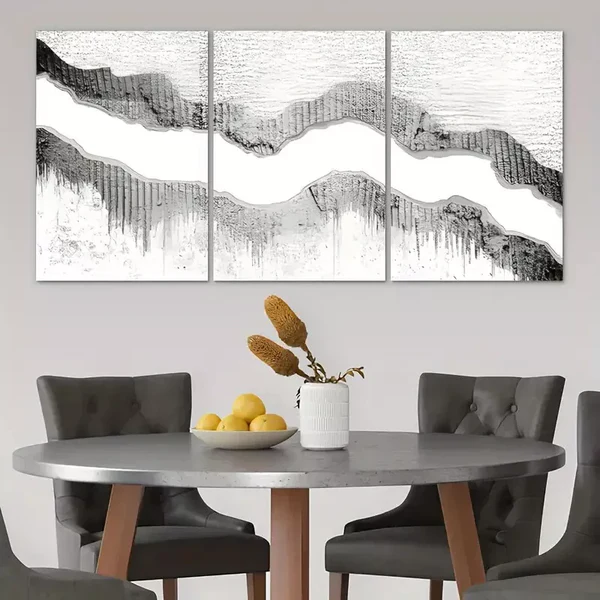 3pcs Abstract Pattern Paintings Canvas Framed 50x70cm- High Quality Print 100% Australian Made Wall Canvas Ready to Hang