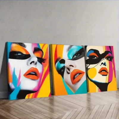 3pcs Women's poster Wall Art Set Canvas Framed 40x60cm - High Quality Print 100% Australian Made Wall Canvas Ready to Hang
