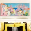 3pcs The cherry blossoms open Wall Art Set Canvas Framed 50x70cm - High Quality Print 100% Australian Made Wall Canvas Ready to Hang - Image 2