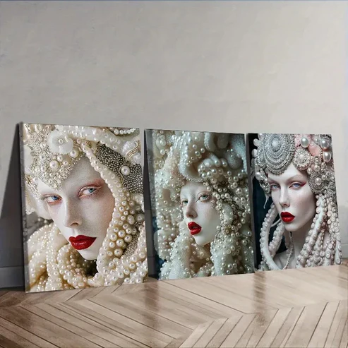 3pcs Octopus princess Wall Art Set Canvas Framed 40x60cm – High Quality Print 100% Australian Made Wall Canvas Ready to Hang
