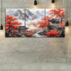 3pcs Oil Painting Chinese Style Canvas Framed 50x70cm- High Quality Print 100% Australian Made Wall Canvas Ready to Hang - Image 3