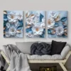3pcs Floral Canvas Framed 50x70cm- High Quality Print 100% Australian Made Wall Canvas Ready to Hang - Image 3
