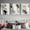 3pcs Black Beige Grey Art Canvas Framed 50x70cm- High Quality Print 100% Australian Made Wall Canvas Ready to Hang - Image 2