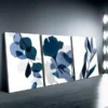 3pcs Abstract Floral Prints for Modern Canvas Framed 50x70cm- High Quality Print 100% Australian Made Wall Canvas Ready to Hang