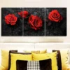 3pcs Gothic red rose Wall Art Set Canvas Framed 40x60cm - High Quality Print 100% Australian Made Wall Canvas Ready to Hang - Image 2