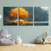 3pcs Beautiful Autumn & Mountain Canvas Framed 50x70cm- High Quality Print 100% Australian Made Wall Canvas Ready to Hang - Image 3
