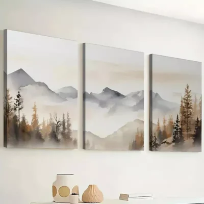3pcs Abstract Forest Canvas Framed 50x70cm- High Quality Print 100% Australian Made Wall Canvas Ready to Hang