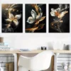 3pcs Featuring Abstract Butterfly Line Prints Wall Art Set Canvas Framed 40x60cm - High Quality Print 100% Australian Made Wall Canvas Ready to Hang - Image 3