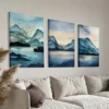 3pcs Abstract Mountain Canvas Framed 50x70cm- High Quality Print 100% Australian Made Wall Canvas Ready to Hang
