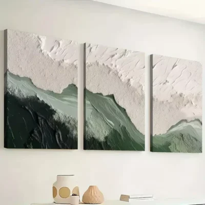 3pcs Ocean Aerial Abstract Oil Painting Canvas Framed 40x60cm - High Quality Print 100% Australian Made Wall Canvas Ready to Hang