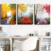 3pcs Forest Scenery, Dream Minimalist painting Wall Art Set Canvas Framed 40x60cm - High Quality Print 100% Australian Made Wall Canvas Ready to Hang - Image 2