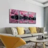 3pcs Water, Pebbles, Orchids, Wall Art Set Canvas Framed 40x60cm - High Quality Print 100% Australian Made Wall Canvas Ready to Hang - Image 2