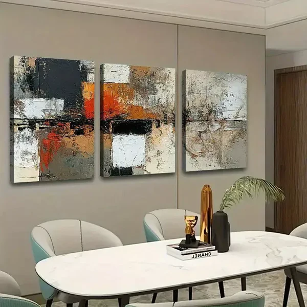 3pcs Color Abstract Design Canvas Framed 50x70cm- High Quality Print 100% Australian Made Wall Canvas Ready to Hang