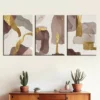 3pcs Abstract Print in a Light Luxury Style Wall Art Set Canvas Framed 40x60cm - High Quality Print 100% Australian Made Wall Canvas Ready to Hang - Image 2