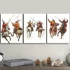 3pcs The man on the horse Wall Art Set Canvas Framed 50x70cm - High Quality Print 100% Australian Made Wall Canvas Ready to Hang - Image 3