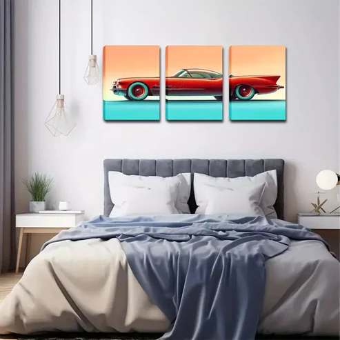 3pcs Incredible Car, Attractive Artwork Wall Art Set Canvas Framed 40x60cm – High Quality Print 100% Australian Made Wall Canvas Ready to Hang