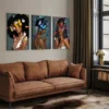 3pcs Butterfly Elegance Modern Canvas Framed 50x70cm- High Quality Print 100% Australian Made Wall Canvas Ready to Hang - Image 2