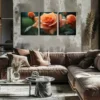 3pcs Elegant And Attractive Roses Wall Art Set Canvas Framed 40x60cm - High Quality Print 100% Australian Made Wall Canvas Ready to Hang - Image 3