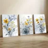 3pcs Floral Art Canvas Framed 40x60cm - High Quality Print 100% Australian Made Wall Canvas Ready to Hang - Image 2