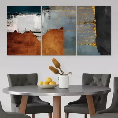 3pcs Mid Century Modern Sage Green Bold Canvas Framed 50x70cm- High Quality Print 100% Australian Made Wall Canvas Ready to Hang