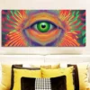 3pcs Psychedelic Rainbow Eye Design Wall Art Set Canvas Framed 50x70cm - High Quality Print 100% Australian Made Wall Canvas Ready to Hang - Image 2